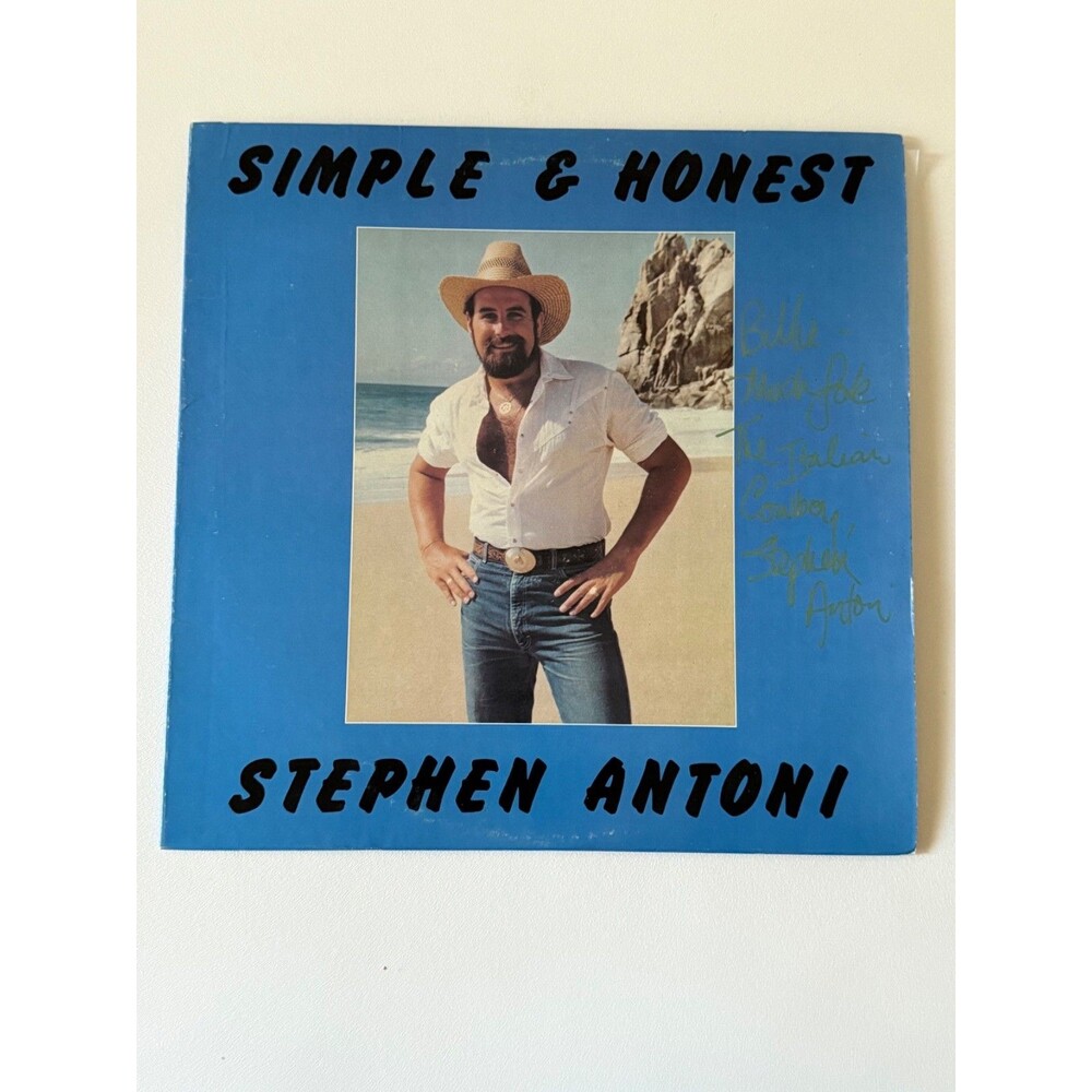 Stephen Antoni Simple & Honest LP Pentagram Records Autographed VG+ Cleaned